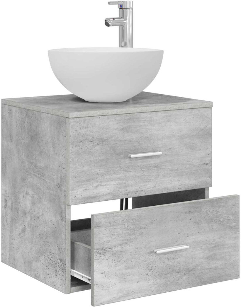 Ebern Designs 495 mm Bathroom Vanity Concrete Grey