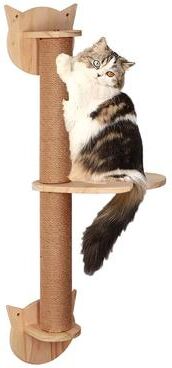 Uplift Essentials Professional Wall Mounted Pine Cat Climbing Tree And Hammock Professional Wall Mounted Pine Cat Climbing Tree And Hammock
