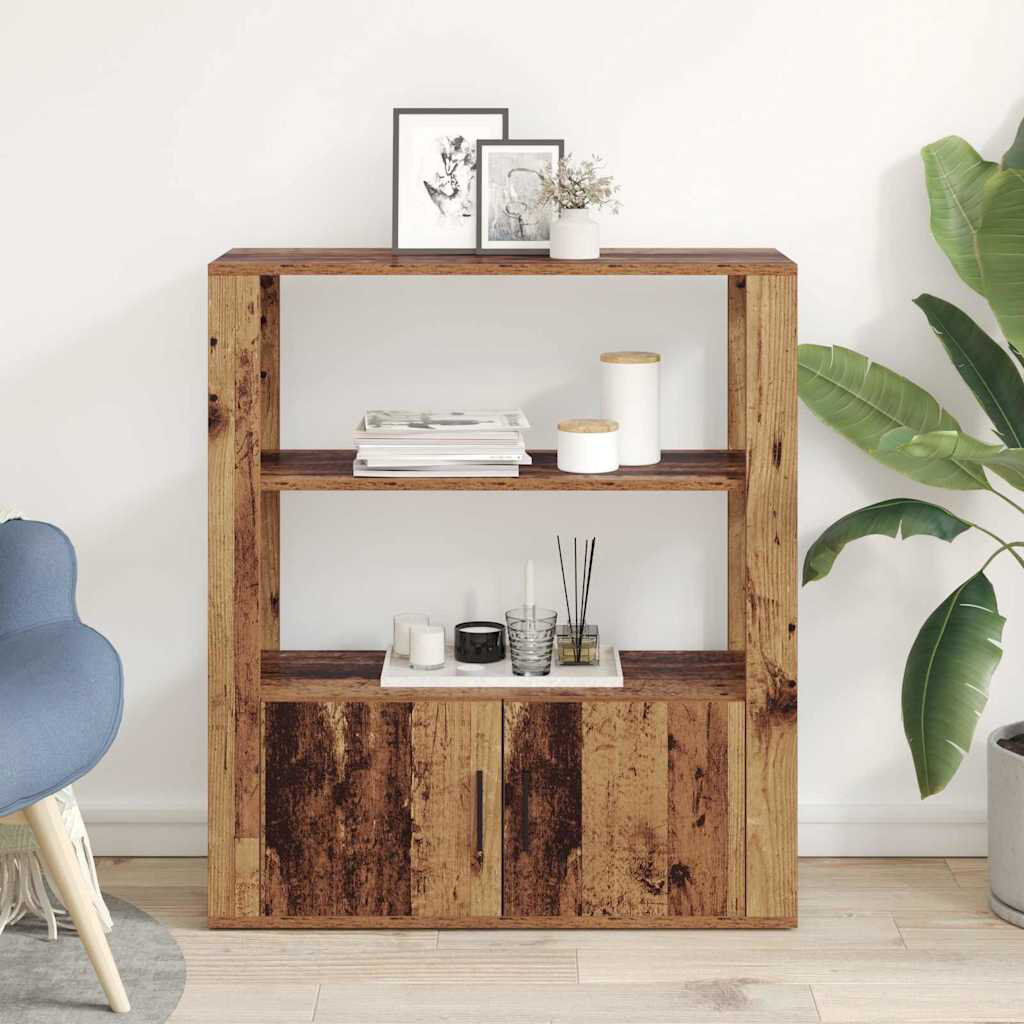 17 Stories 80 cm W Sideboard Old Wood 90cm H X 80cm W X 30cm D
