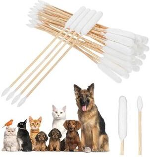 Uplift Essentials 6 inch Bamboo Long Cotton Swabs For Pets petjian 500pcs
