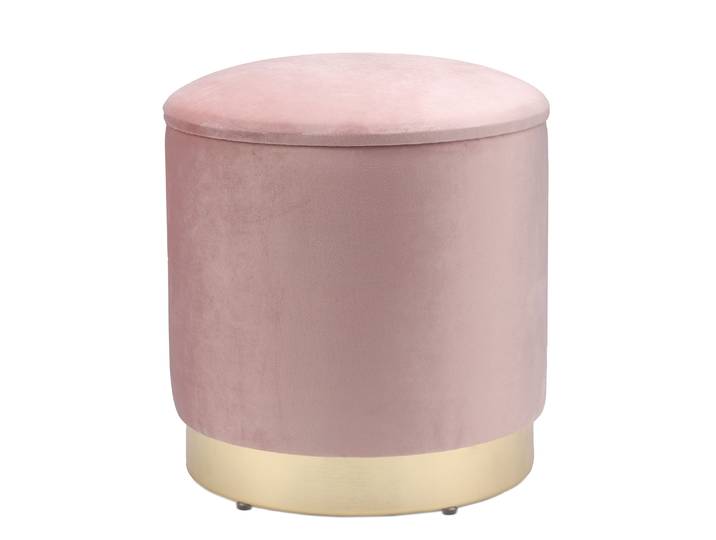 Sitzhocker mit Stauraum rosa