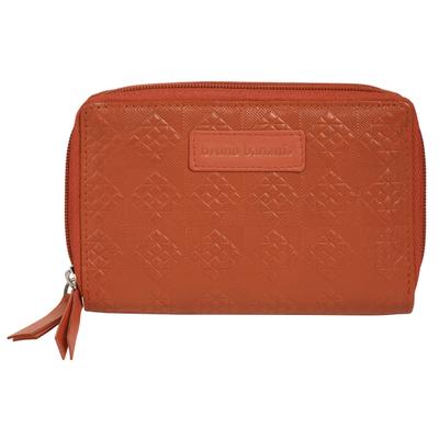 Geldbörse BRUNO BANANI "BRUNO BANANI Damen echt Leder", Damen, orange (papaya), Leder, Kleinlederwaren, echt Leder