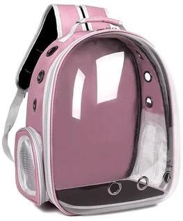 Inspired Living Space Capsule Cat Backpack Carrier With Transparent Bubble Window pink