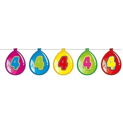 Folat Bunting Balloons 4 Jahre (1 Stk.)