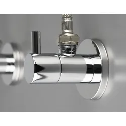 Neuesbad Design-Eckventil chrom, rund, 1/2" x 3/8" DEVR