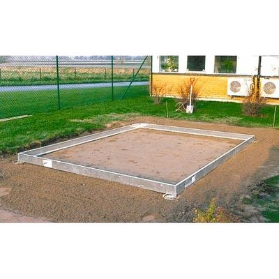 Fundamentrahmen VITAVIA "6700", schwarz, B:254cm H:6cm T:254cm, Stahl, Gartenhaus-Fundamente