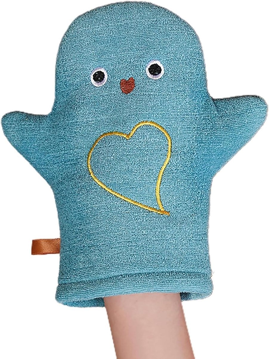 Baby washandje Walvis blauw - 25 x 14 cm