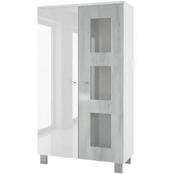 VITRINE Denjo Tür in Beton Oxid Optik