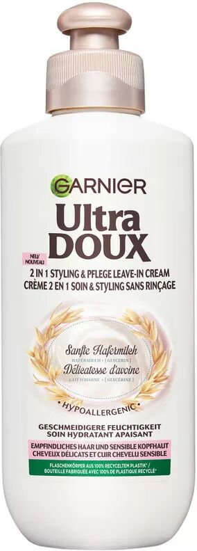 Garnier - 2-in-1 Pflege & Styling Leave-In Creme Sanfte Hafermilch, 200 ml