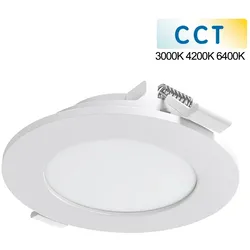 6W LED Panel Einbaupanel Einbauleuchte Slim Panel rund CCT 3000K 4200K 6400K Ø 12 cm