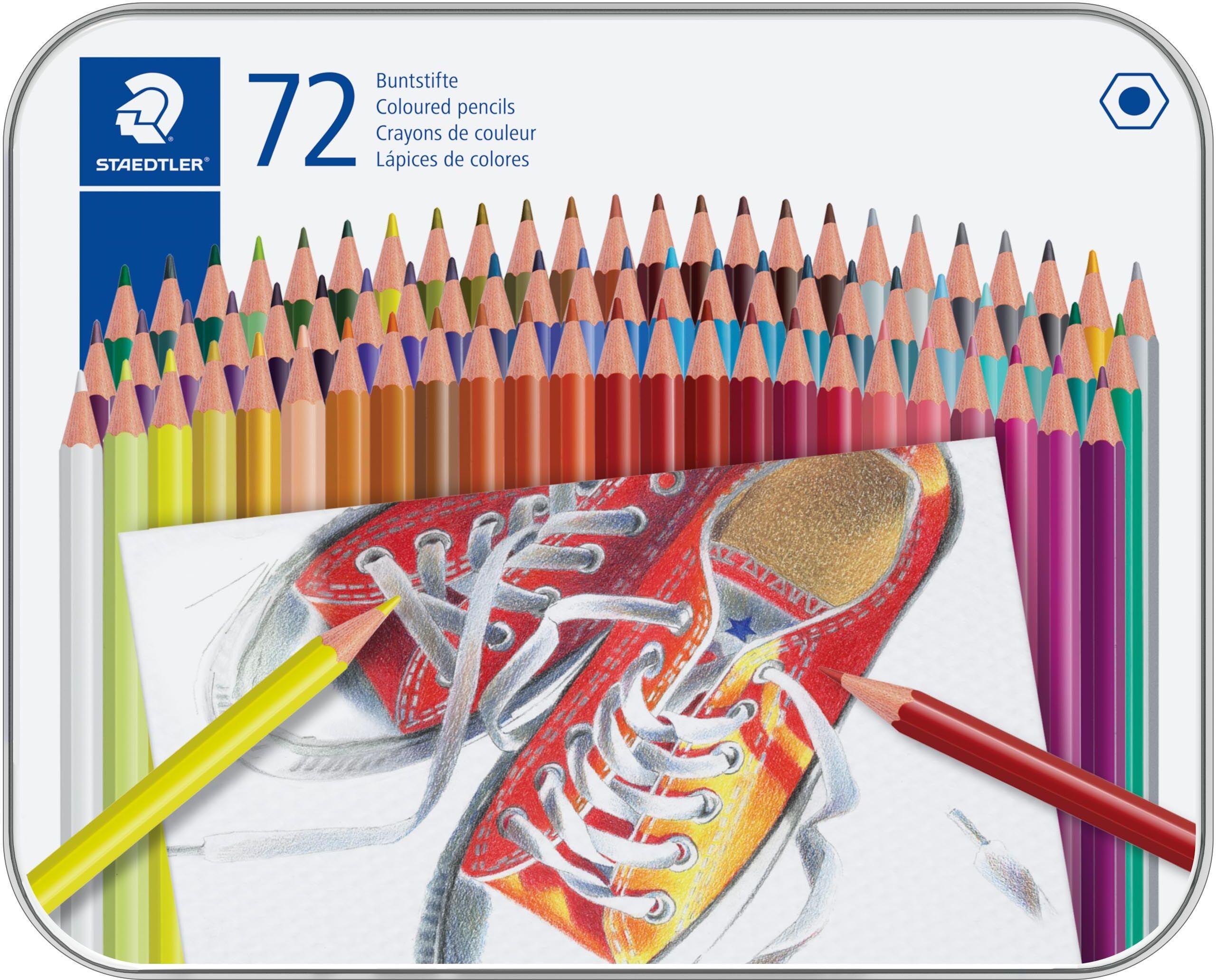 Staedtler - Coloured pencil hexagonal in metal boks, 72 pc (175 M72)