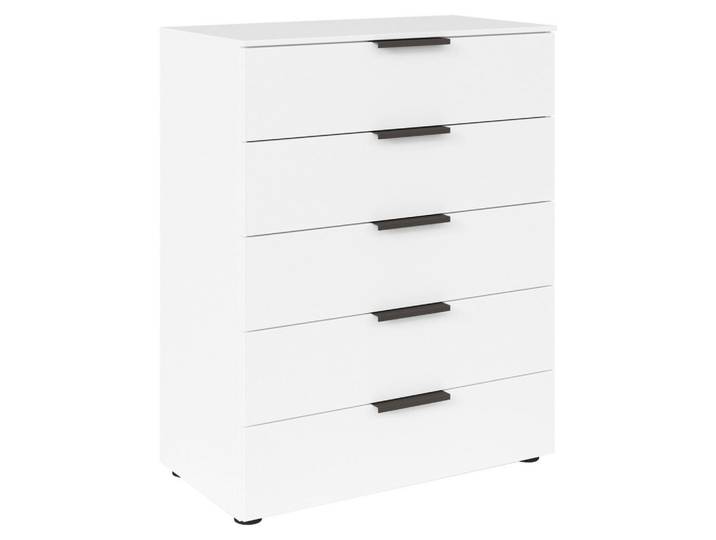 Rauch Möbel Kommode, Graphitfarben, Weiss, Kunststoff, 5 Schublade(n) Schubladen, 80x100x42 cm, Blauer Engel, BQ - Bündnis für Qualität, Kleinmöbel, Kommoden, Kommoden