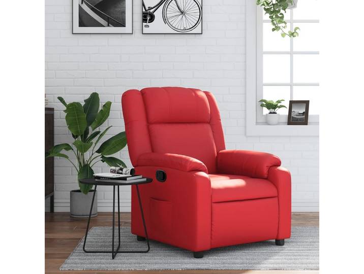 vidaXL Relaxsessel, Relaxsessel Rot Kunstleder