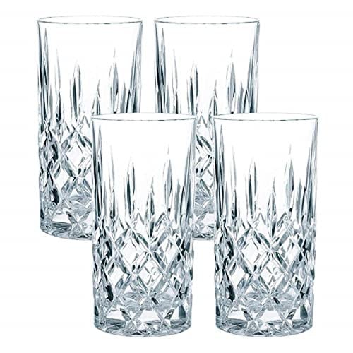 Nachtmann Noblesse 4-delige longdrinkset van kristalglas, 37,5 cl, transparant
