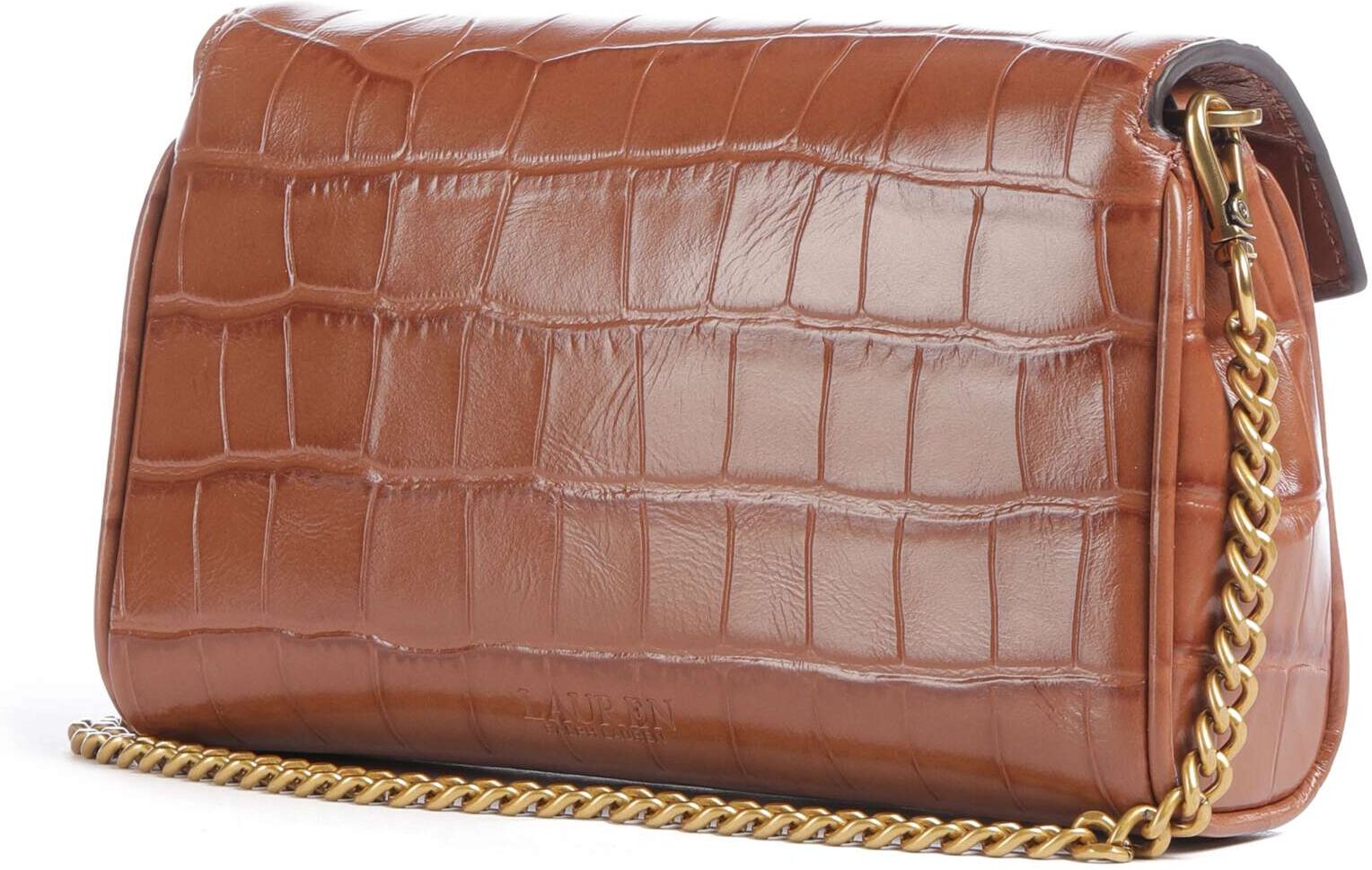 Lauren Ralph Lauren Tanner Large Umhängetasche aus Leder, braun