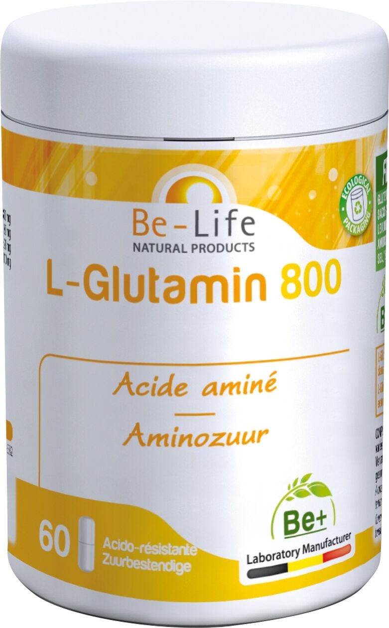 Be-Life L-Glutamin 800 mg. Aminosäure 60 Kapseln