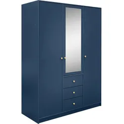 DREHTÜRENSCHRANK Solea Lux mit 3 Türen und 3 Schubladen, Dunkelblau