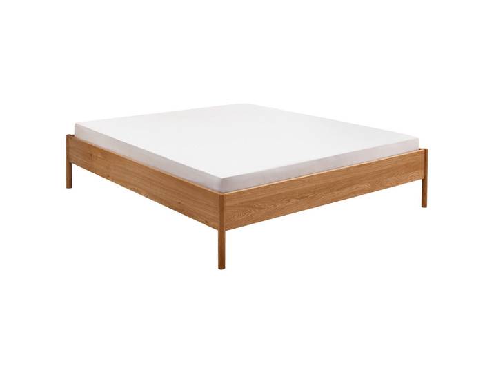 Linea Natura Bett, Wildeiche, Holz, Wildeiche, massiv, 140x200 cm, In verschiedenen Grössen erhältlich, für Lattenrost geeignet, 100% Metallfrei, Schlafzimmer, Bett, Holzbetten