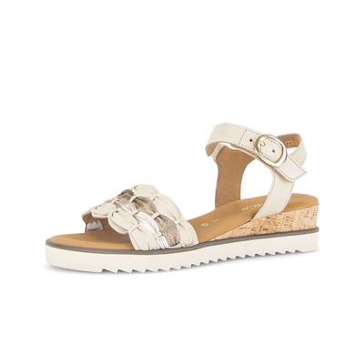 Riemchensandale GABOR "Riemchensandale", Damen, Gr. 44, beige, Schuhe Riemchensandale