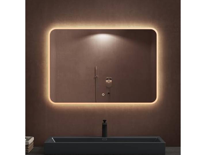 doporro Miroir de Salle de Bains LED 100x70cm avec Interrupteur Tactile Glace Éclairée\, LED-Spiegel-03