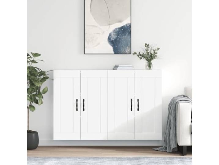 RJPLMFV Wandschränke, 2 Stück, weiß, Holz Vielseitige Aufbewahrung, Wandmontage, glatte Oberfläche, feuchtigkeitsbeständig