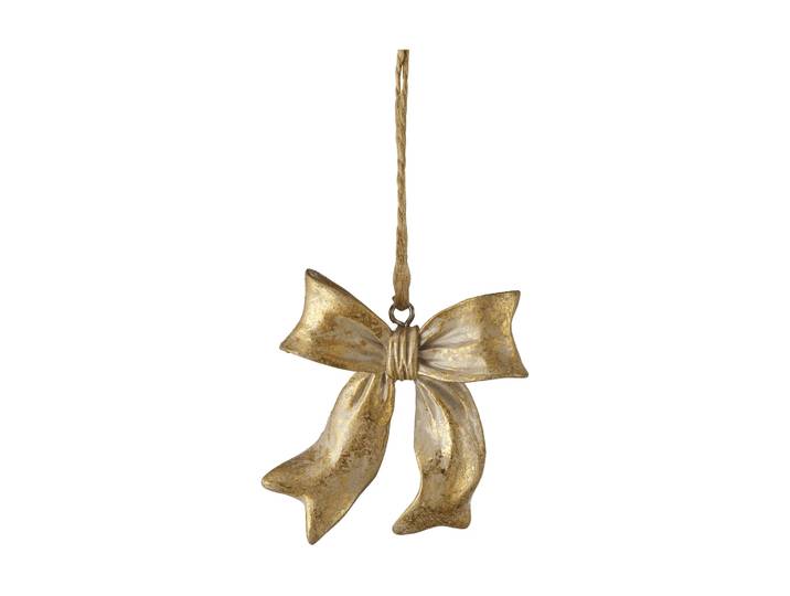 Lene Bjerre Serafina bow hanger Goudkleurig, 6x2,5x6,7 cm