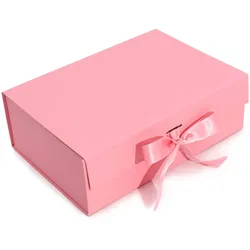 Flat Pack Gift Box - Large  (28.2x20.2x9.2cm) - Pink