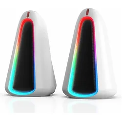 Marvo Monka SG-500 Lautsprecher, RGB, 3W RMS, USB, Weiss, SG-500, PC Lautsprecher, Weiss