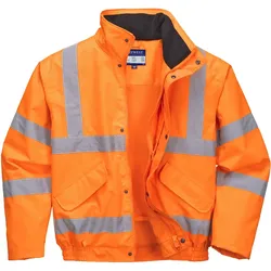 Warnschutz Pilotenjacke "RT62" Bahn orange - XL - Orange