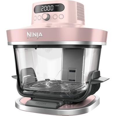 NINJA Heißluftfritteuse "CRISPi PRO 7-in-1 Glas-Air-Fryer - Beige AS101EULG", rosa, B:30,5cm H:33,2cm T:29,8cm, Fritteusen, 7 Kochfunktionen, Vorbereitung, Zubereitung + Aufbewahrung von Speisen