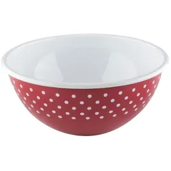 Riess Obst- und Salatschüssel Ø26cm 3,5L Pünktchen Rot Emaille