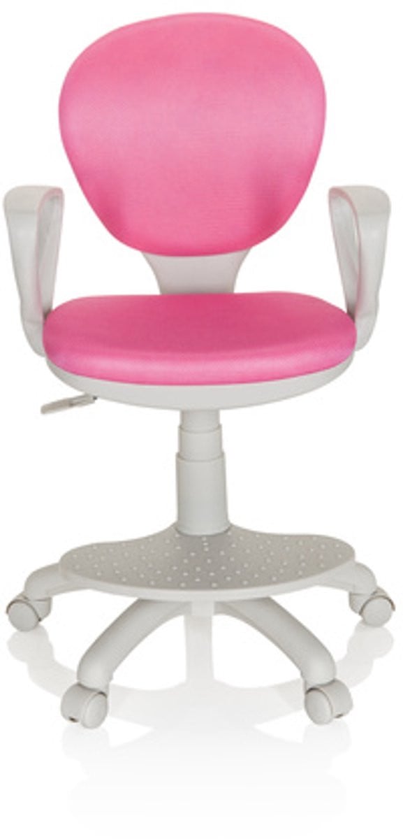 HJH OFFICE Kinder bureaustoel KID COLOUR G1 stof roze