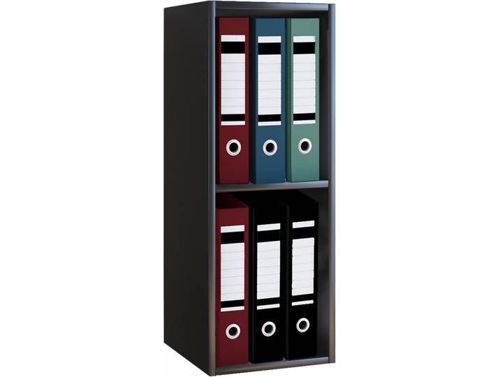 Mid.you Aktenregal, Schwarz, Holzwerkstoff, 34x72x30 cm, Büromöbel, Büroregal, Aktenregale