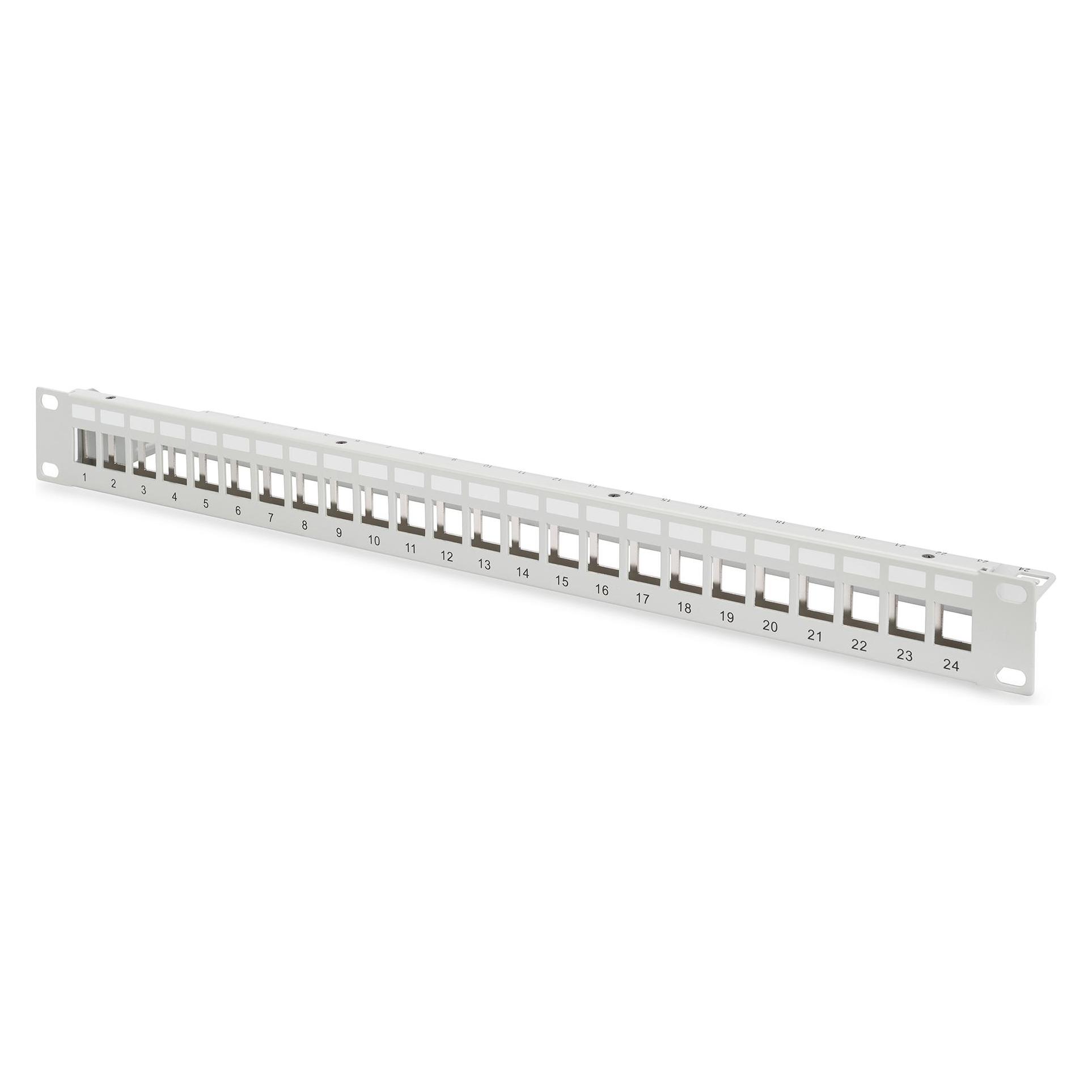 Digitus Modulares Patch Panel, 24-Port, bestückt mit 24x DN-93615 (DN-91410-24)