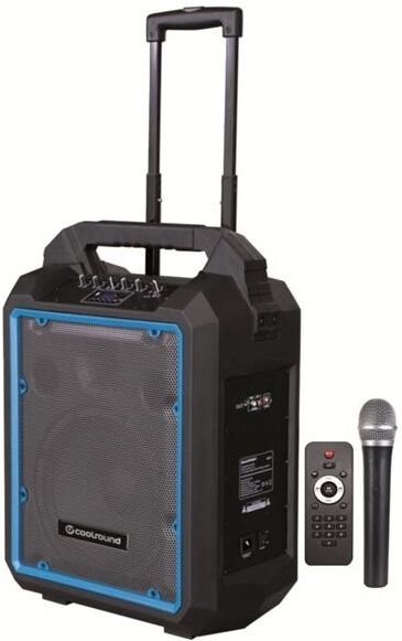 Coluna Portátil Amplificada Pro300 10" 300W c/ Bateria + Microfone Serie Pro - COOLSOUND