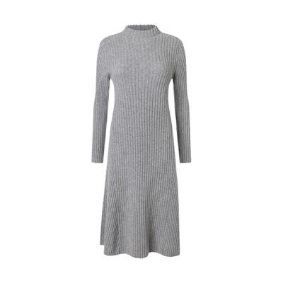 Strickkleid MAERZ MUENCHEN "Maerz Muenchen 373000 Strickkleid Damen Bekleidung", Damen, Gr. 42, EURO-Größen, grau, 100% Schurwolle, Kleider Strickkleid