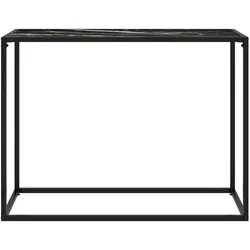 vidaXL Konsolentisch Schwarz 100x35x75 cm Hartglas