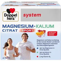 DOPPELHERZ Magnesium + Kalium Citrat system Gran. 40 St