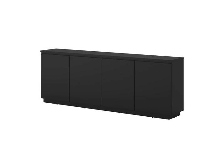 Mid.you Sideboard Bilbao, Schwarz, 4 Fächer, 200x72x34.5 cm, stehend, Wohnzimmer, Kommoden & Sideboards, Sideboards