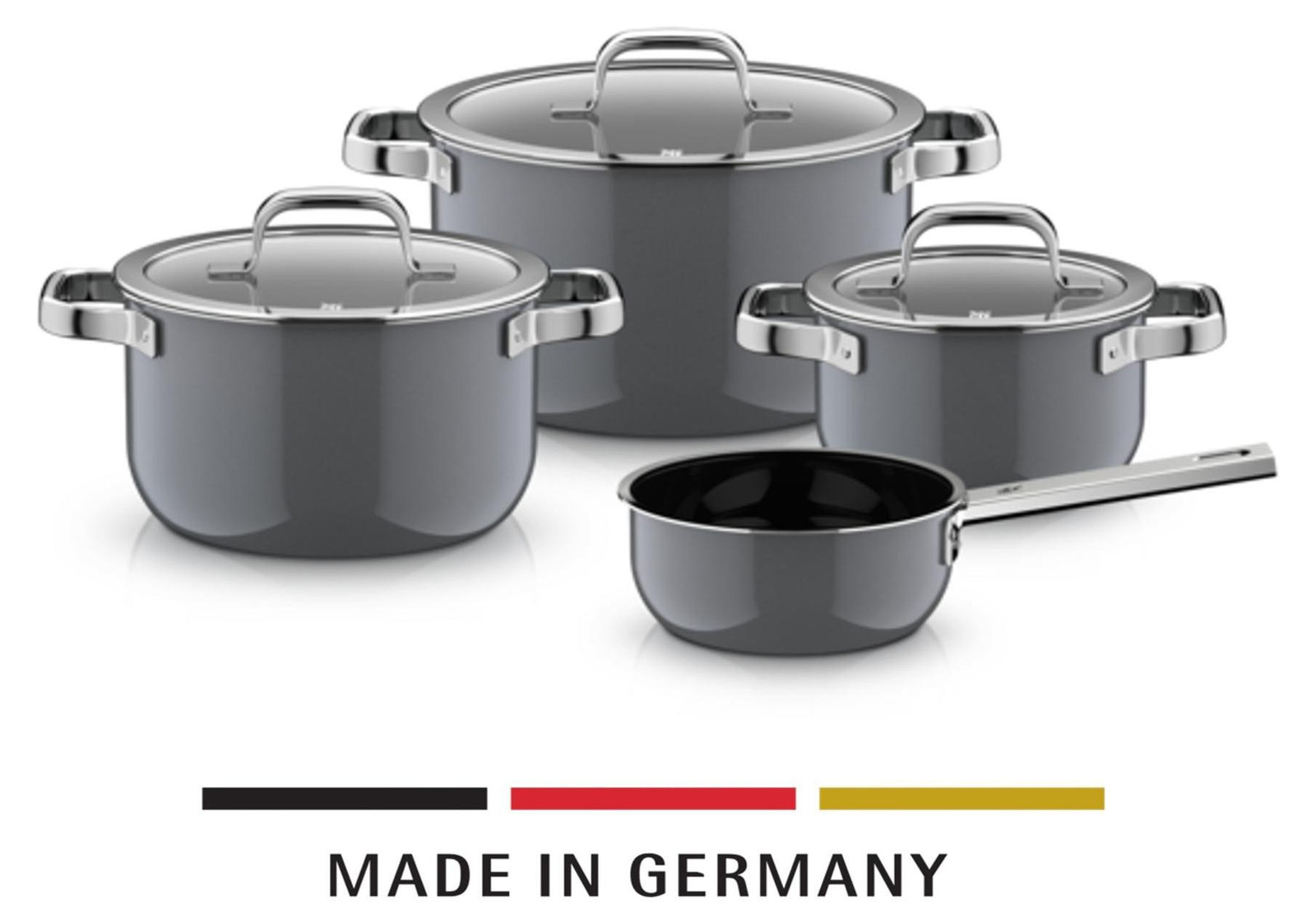 WMF FT Mineral Pro pannenset, 4-delig, platina grijs