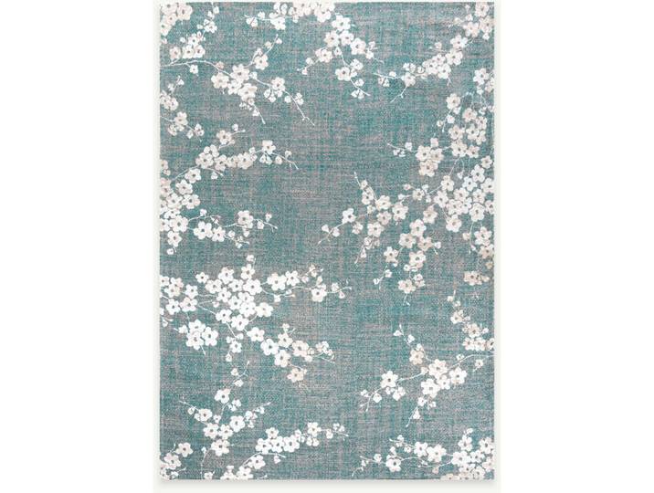 Teppich Lake Blue blau Blumenmuster Polyester 170 x 240 cm