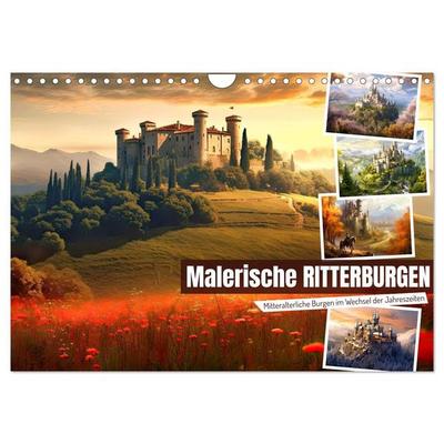 Malerische Ritterburgen (Wandkalender 2027 DIN A4 quer), CALVENDO Monatskalender