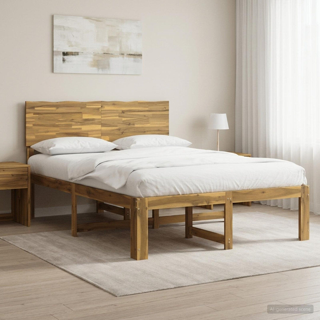 Natur Pur Solid Wood Bed Frame White 140 x 190cm