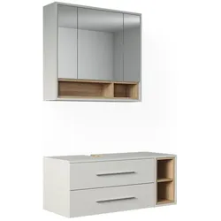 Vicco, Badmöbelset, Badmöbel-Set Beatrice, Weiss/Sonoma, 2-teilig