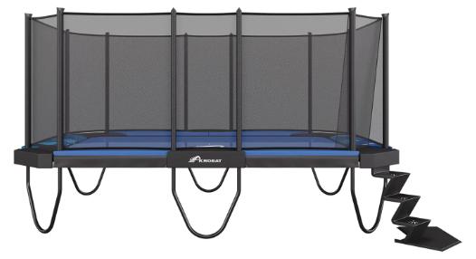Trampolin AKROBAT XCITYX, 520x365 cm, blau, inklusive Sicherheitsnetz