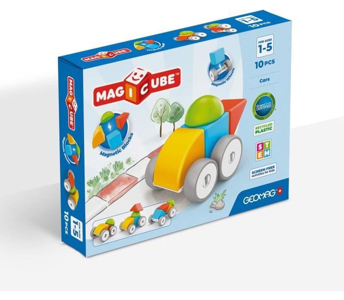 Geomag Magicube 308 Magnetic Blocks - 10 stuks - Verschillende vormen en voertuigen - Gerecycled plastic