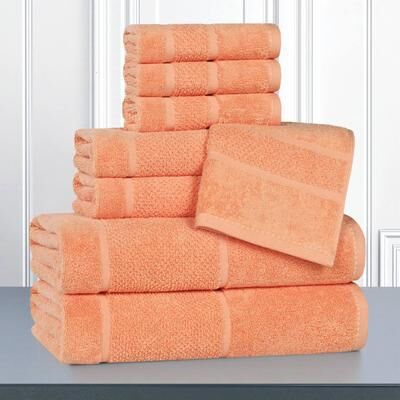 Superior Mile Smart Twist Viscose Cotton Blend 8 Piece Towel Set