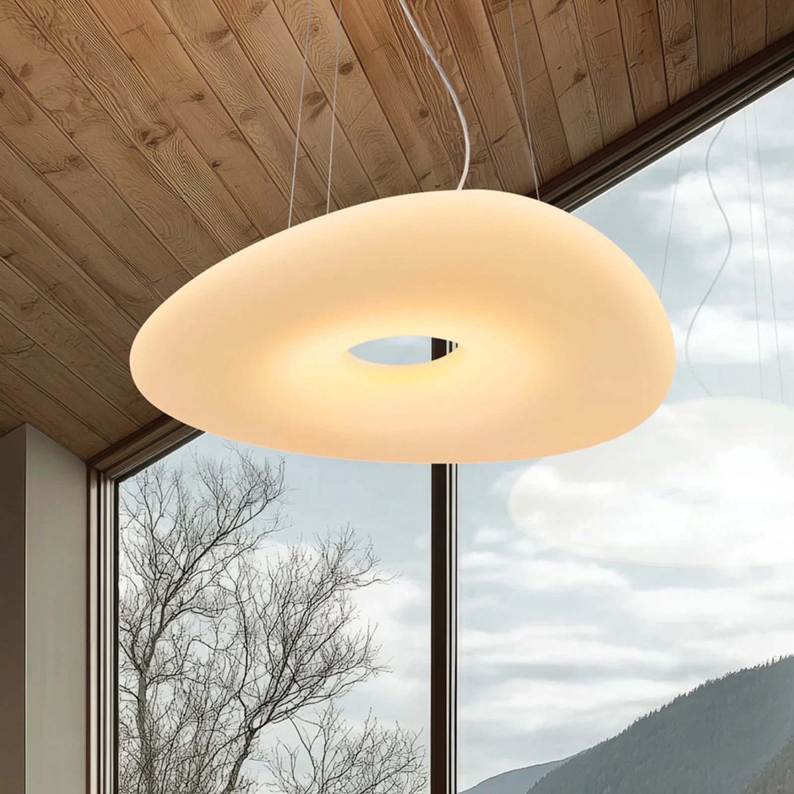 Stilnovo Mr. Magoo LED hanglamp wit, Ø 76 cm