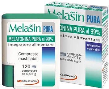 POOL PHARMA Srl Melasin Pura 120 Compresse - Integratore Alimentare Melatonina Pura al 99%