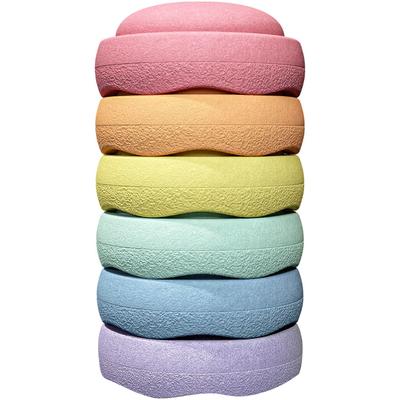 Balancetrainer STAPELSTEIN "Stapelstein Original Mini rainbow pastel", bunt (rainbow pastel), Balancetrainer, Kinder, B/H/L: 6cm Ø 13,5cm, Polypropylen, H:6cm Ø:13,5cm